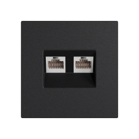 Модуль RJ-45 двойной, Amsterdam 02, Черный