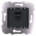 Модуль розетки RJ45, модуль 45х45, Черный (SLM0205)