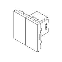 Сценарный выключатель, Amsterdam 02, 2-кл., модуль 71х71, Bus77, Графит softtouch