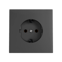 Модуль розетки, Amsterdam (LSM0104st) Графит softtouch