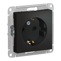 Модуль розетки со шторками (M0205) Черный