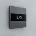 Сценарный выключатель с LED экраном и термостатом, Графит (FS-BT6-LED-04)