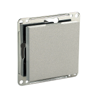 Сценарный выключатель 1-кл, модуль 55х55, Lite, Серебристый