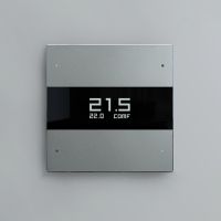 Сценарный выключатель с LED экраном и термостатом, Серебристый (FS-BT6-LED-02)