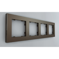 Рамка на 4 пост, Berlin 01, шоко (01P406)