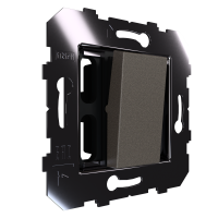 1-клавишный выключатель 230 В, Slim, модуль 45х45, шоко