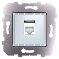 Модуль розетки RJ45, модуль 45х45, Белый (SLM0201)