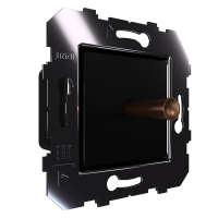 Сценарный выключатель 1-рычажный, Slim, модуль 45х45, Bus77, рукоятка тип 3, медь патинир. (DB-03-45-3115)