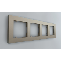 Рамка на 4 пост, Berlin 01, шампань (01P403)