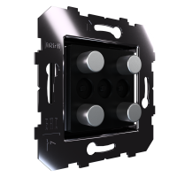 Сценарный выключатель 4-кн, Slim, модуль 45х45, Bus77, кнопки нерж. полиров. (DB-03-45-0321)