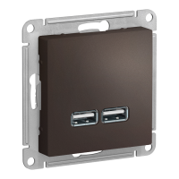 Модуль розетки USB A (2 шт), Шоко