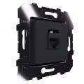 Модуль розетки RJ45, модуль 45х45, Черный (SLM0205)