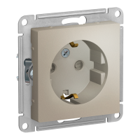 Модуль розетки со шторками (M0203) Шампань