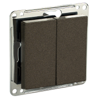 Сценарный выключатель 2-кл, модуль 55х55, dc, (Ddc-00-55-0206) Шоко