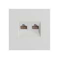 Модуль RJ 45 двойной, Amsterdam 02, Белый 