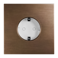 Рамка на 1 пост, Berlin Premium 05, розетка Schuko, латунь, сатин патинир. античная