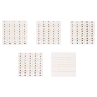 Комплект маркировочных пластин для 3х уровневых клемм UKJ-4JD/L/NE (с надписями 25 шт.)