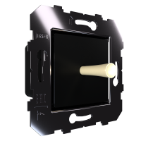 Сценарный выключатель 1-рычажный, Slim, модуль 45х45, dc, рукоятка тип 3, алюминий, бежевый (Ddc-03-45-3107)