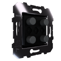 Сценарный выключатель 4-кн, Slim, модуль 45х45, Bus77 Lite, кнопки алюминий графит