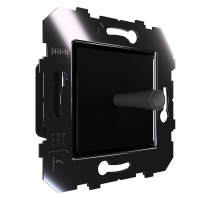 Сценарный выключатель 1-рычажный, Slim, модуль 45х45, Bus77, рукоятка тип 3, алюминий, графит (DB-03-45-3104)