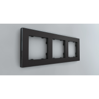 Рамка на 3 пост, Berlin 01, черный (01P305)
