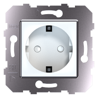 Модуль розетки Schuko, модуль 45х45, Белый (BP0101)