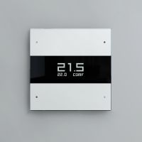 Сценарный выключатель с LED экраном и термостатом, Белый (LFS-BT6-LED-01)