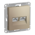 Модуль RJ-45 двойной (M0603) Шампань