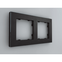 Рамка на 2 пост, Berlin 01, черный (01P205)