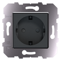 Модуль розетки Schuko, модуль 45х45, Графит (BP0104)