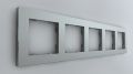 Рамка на 5 пост, Berlin 01, серебристый (01P502)