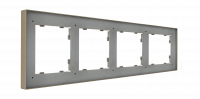 Рамка на 4 поста, Milan, шампань (07P403)