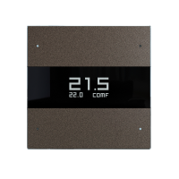 Сценарный выключатель с LED экраном и термостатом, Шоко (FS-BT6-LED-06)