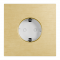 Рамка на 1 пост, Berlin Premium 05-1, розетка Schuko, латунь, сатин горизонт.