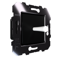 Сценарный выключатель 1-рычажный, Slim, модуль 45х45, dc, рукоятка тип 3, алюминий, белый (Ddc-03-45-3101)