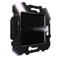 Сценарный выключатель 1-рычажный, Slim, модуль 45х45, Bus77, рукоятка тип 3, нерж. полиров. (DB-03-45-3121)