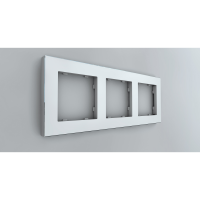 Рамка на 3 пост, Berlin 01, белый (01P301)